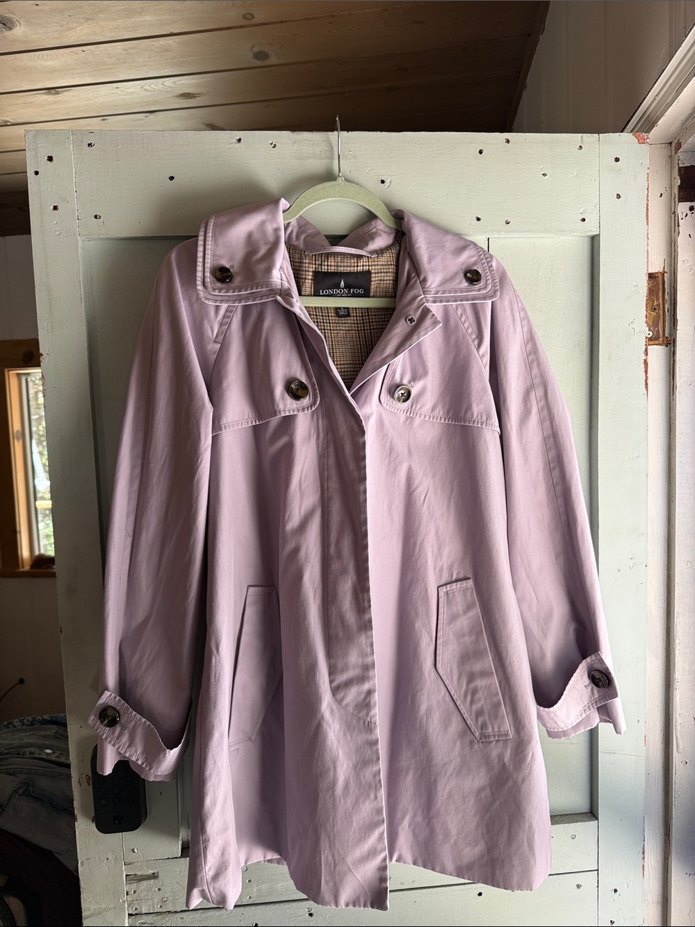 London Fog Pale Lavender Trench Coat